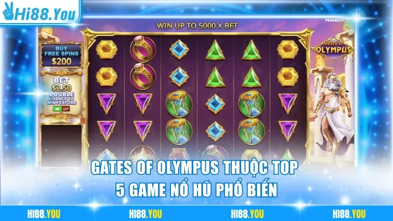 Gates of Olympus thuộc top 5 game nổ hũ phổ biến