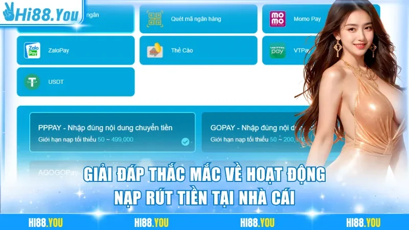 Giải đáp thắc mắc về hoạt động nạp rút tiền tại nhà cái