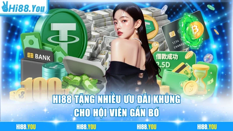Hi88 tặng nhiều ưu đãi khủng cho hội viên gắn bó